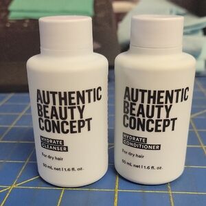 Authentic Beauty Concept Hydrate Cleanser & Conditioner Set of 2 New 50ml each